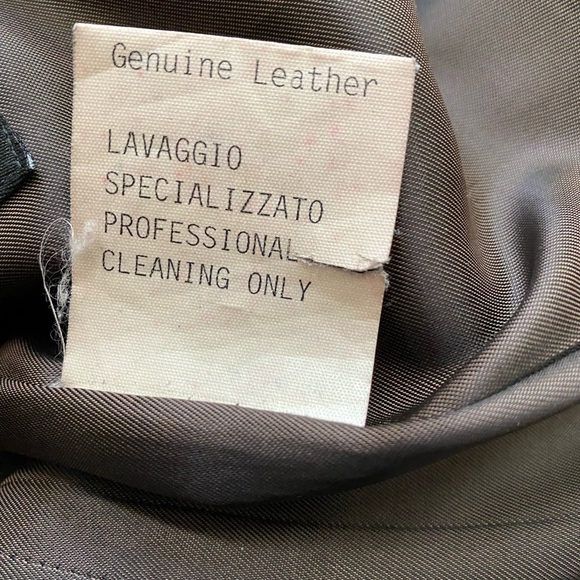 Vintage Gucci Chocolate Brown Leather Blazer Coat sz 42 - Picture 15 of 16